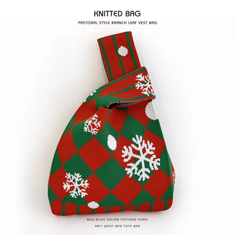 Christmas Cute Knitted Candy Bag Crossbody Handbag - Image 11