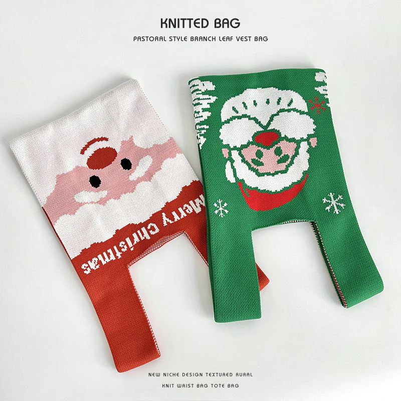 Christmas Cute Knitted Candy Bag Crossbody Handbag - Image 4