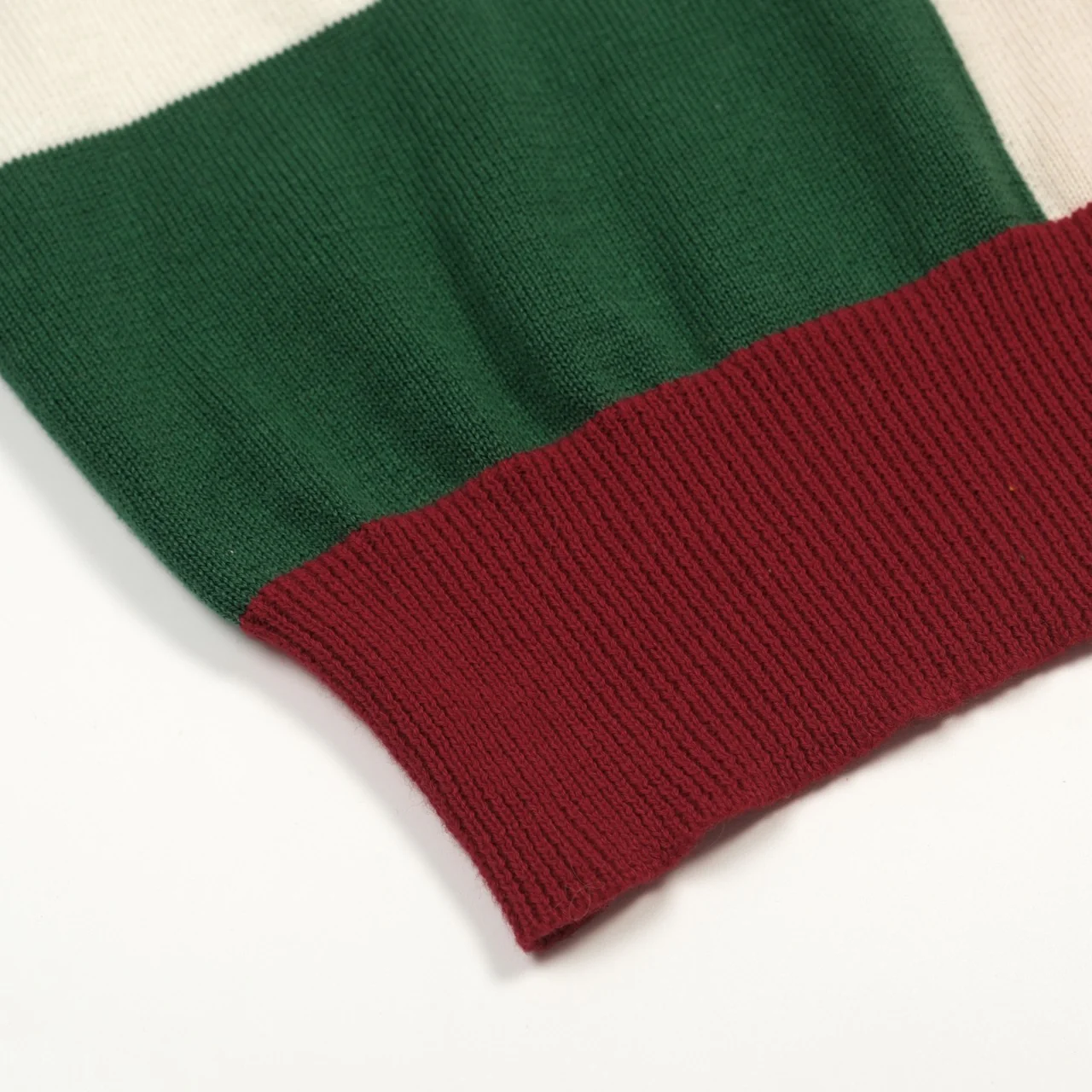 Men's 70s Color Block Geometric Jacquard Knit Polo Shirt - Image 9