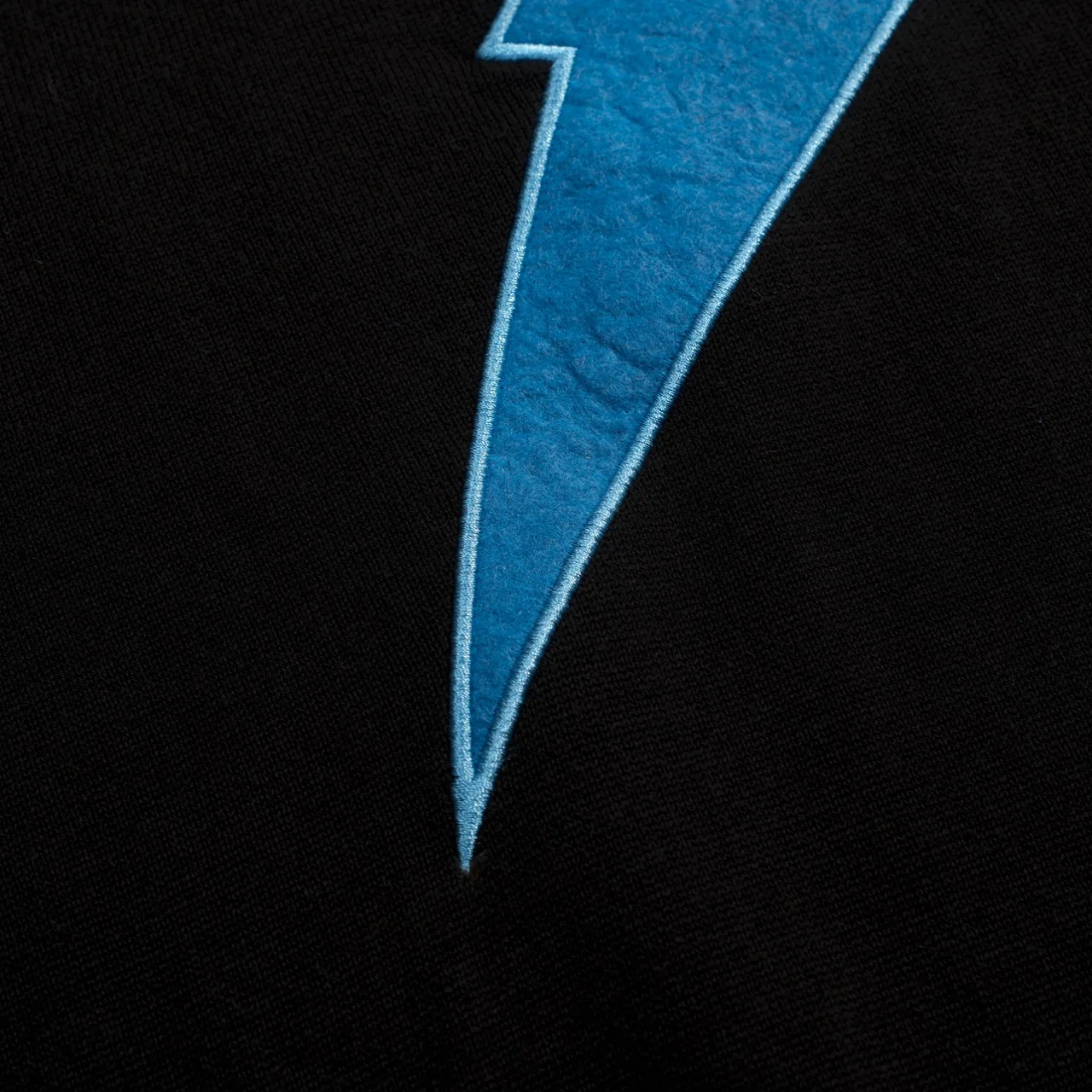 Men's Black Classic Lightning Embroidered Knit T-Shirt - Image 5