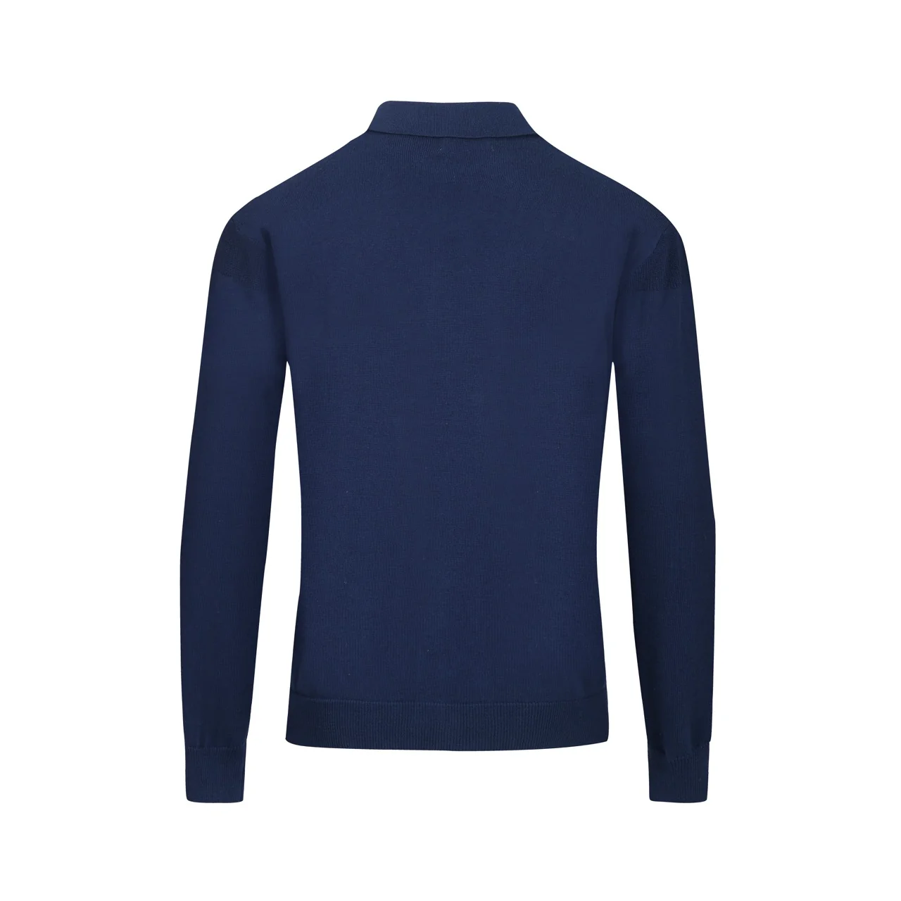 Men's blue pit stripe texture retro knitted cardigan - Image 3