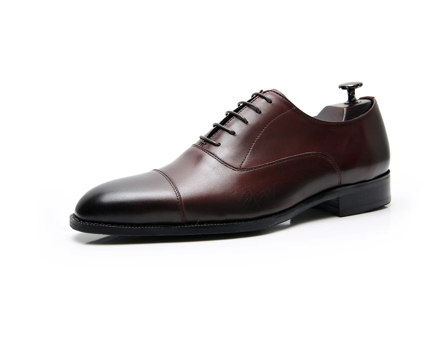Men's business leather shoes leather shoes coffee brown pointed oxfords - Image 4