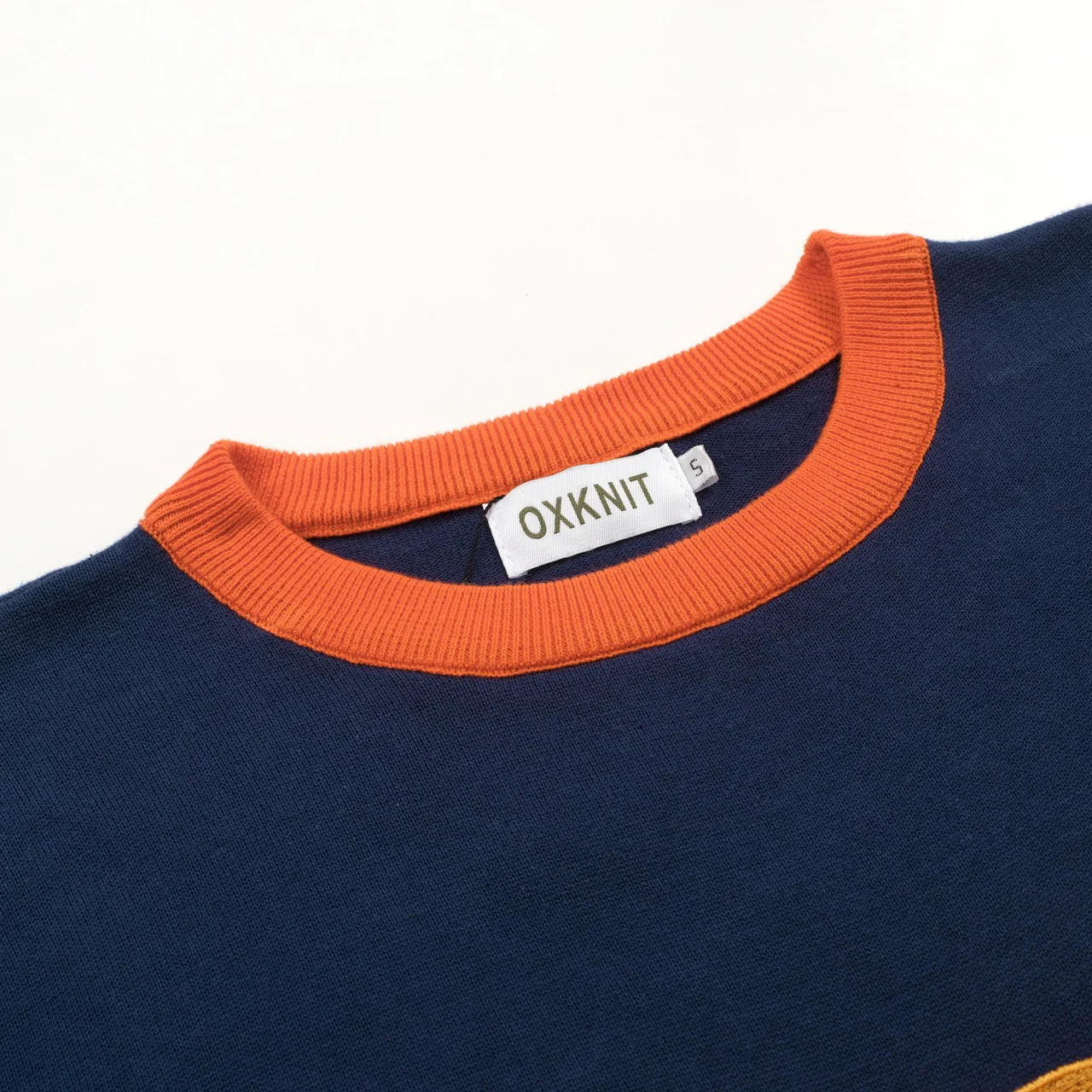 Men's dark blue Planet embroidery classic Knitwear - Image 4