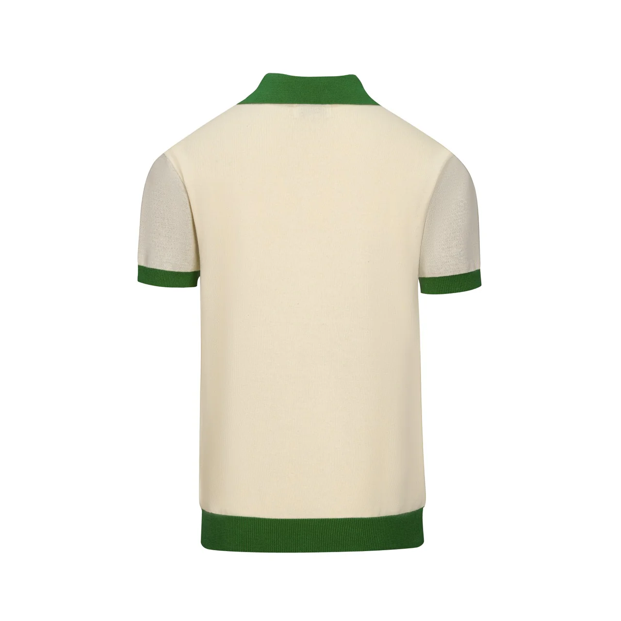 Men's green plant Hummingbird knit V-neck polo - Image 11