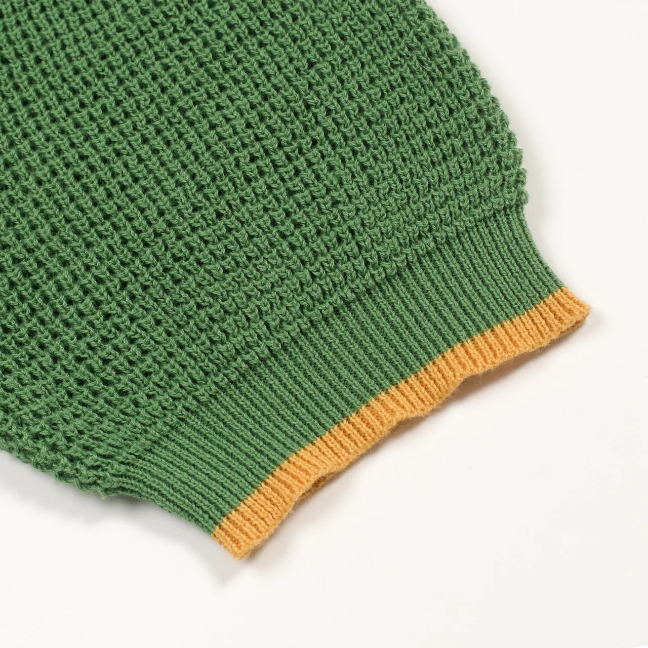 Men's Green Retro Gentleman Sporty Knit Polo Shirt - Image 7