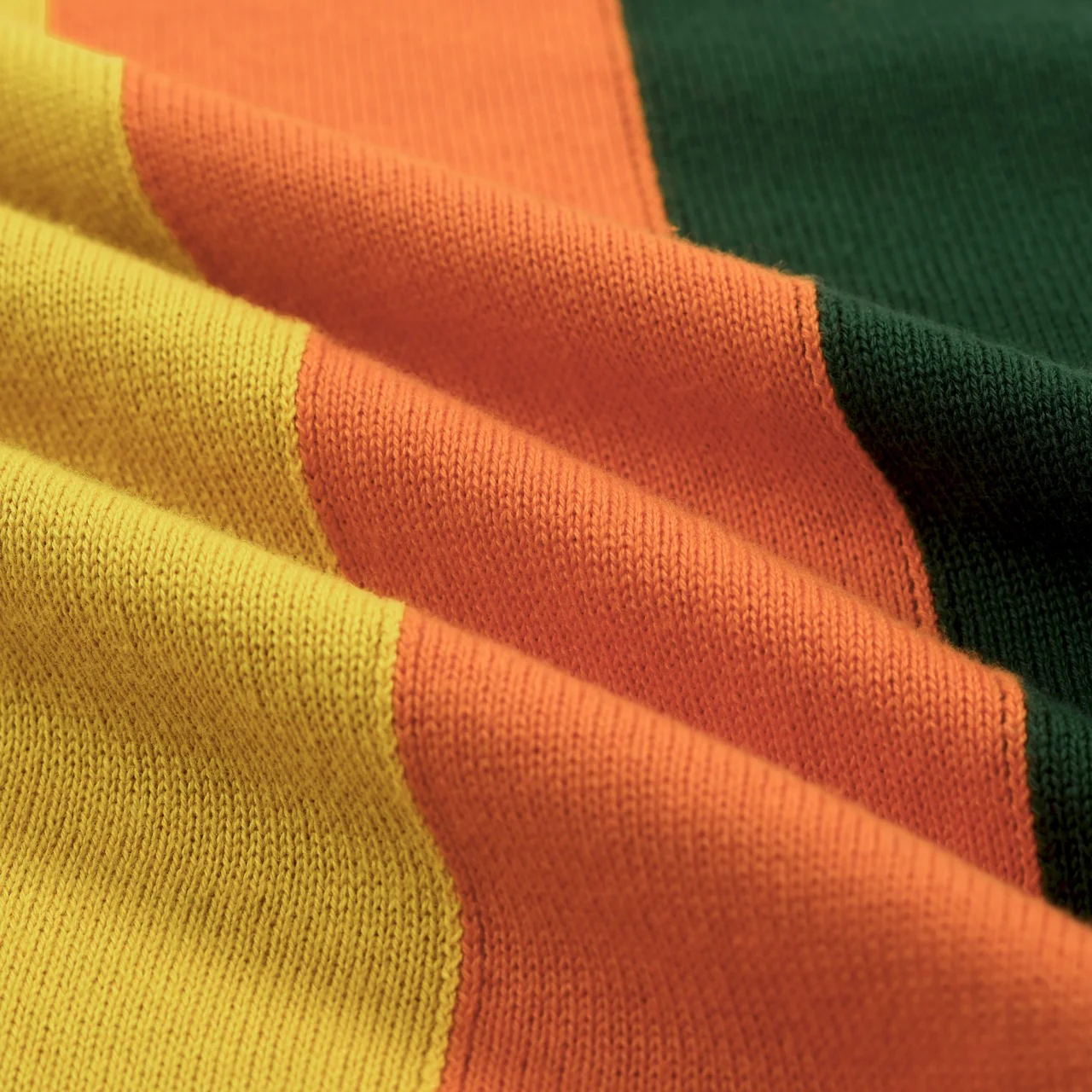 Men's green striped retro jacquard knit shirt - Image 2