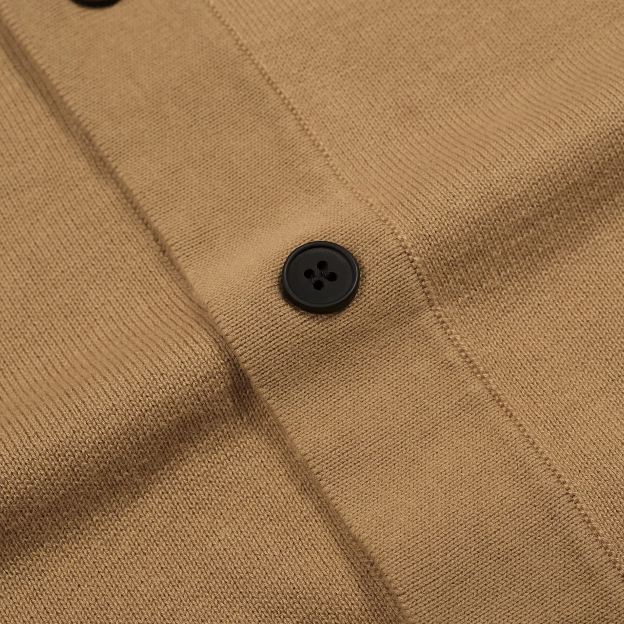 Men's Khaki Vintage Simple Art Jacquard Knitted Cardigan - Image 6
