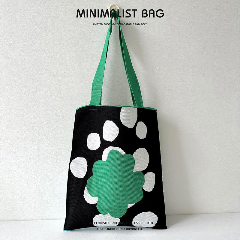 Panda-Cat Knitted Shoulder Bag - Image 6