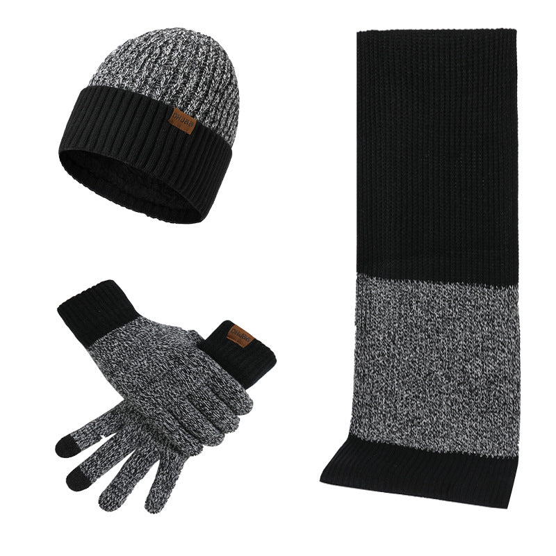 Thermal Suit Men's and Women's Hats Scarf Gloves Three-Piece Set - Image 3