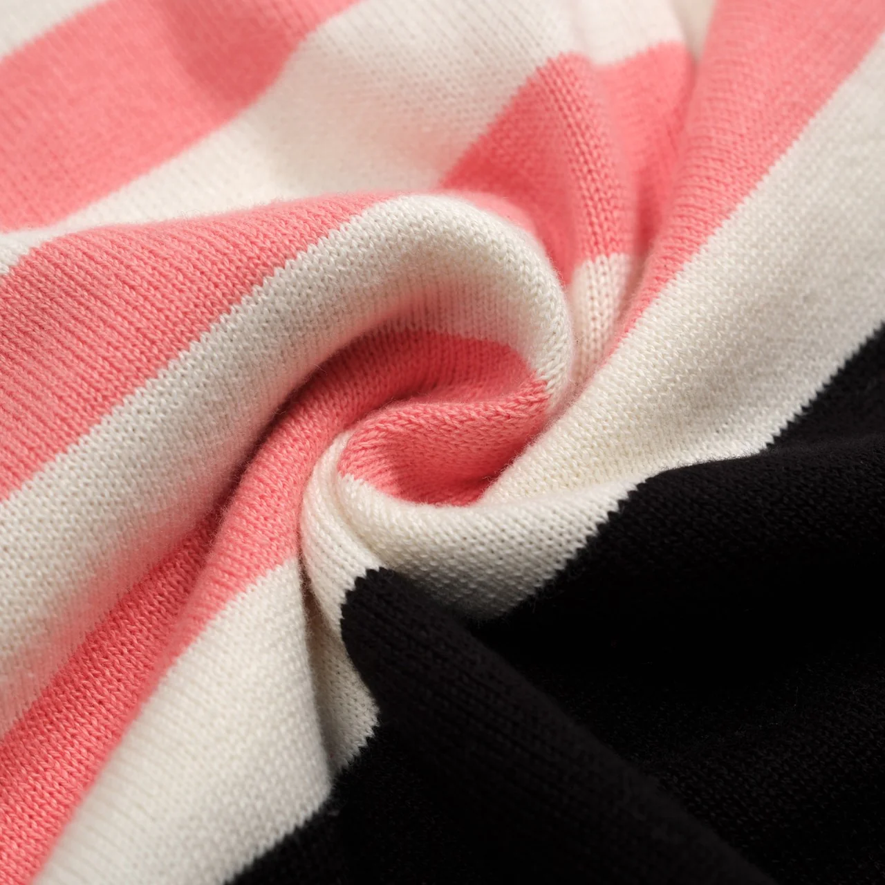 Women's Apricot White Bird Stripe Art Knit T-shirt - Image 10