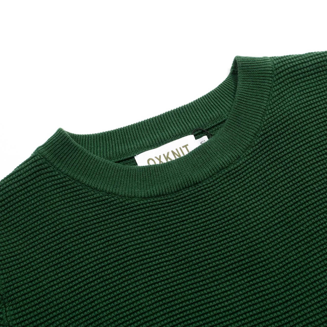 Women's Green Retro Heart Embroidered Knitted T-Shirt - Image 4