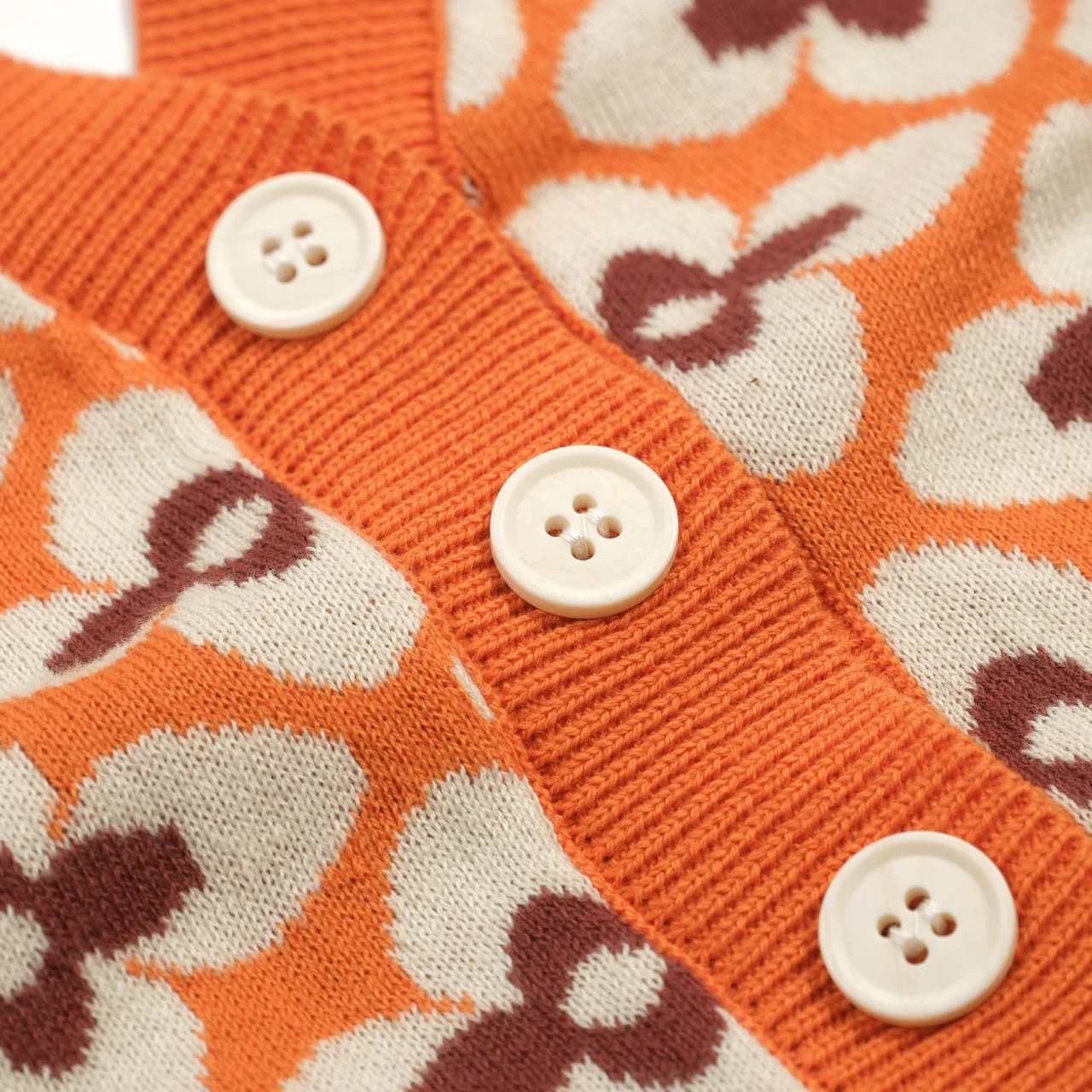 Women's Orange 60s Mod Halter Knit Vest - Image 5