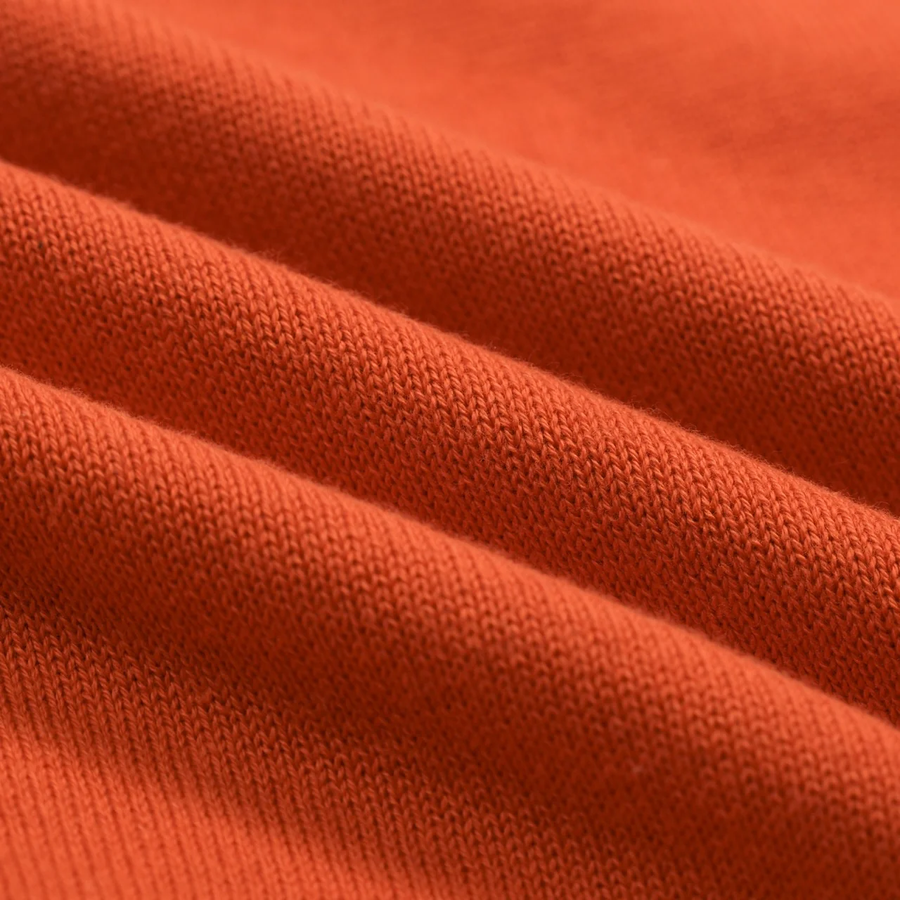 Women's Orange Simple Puff Sleeve Hollow Out Tie-up Knit T-Shirt - Image 2