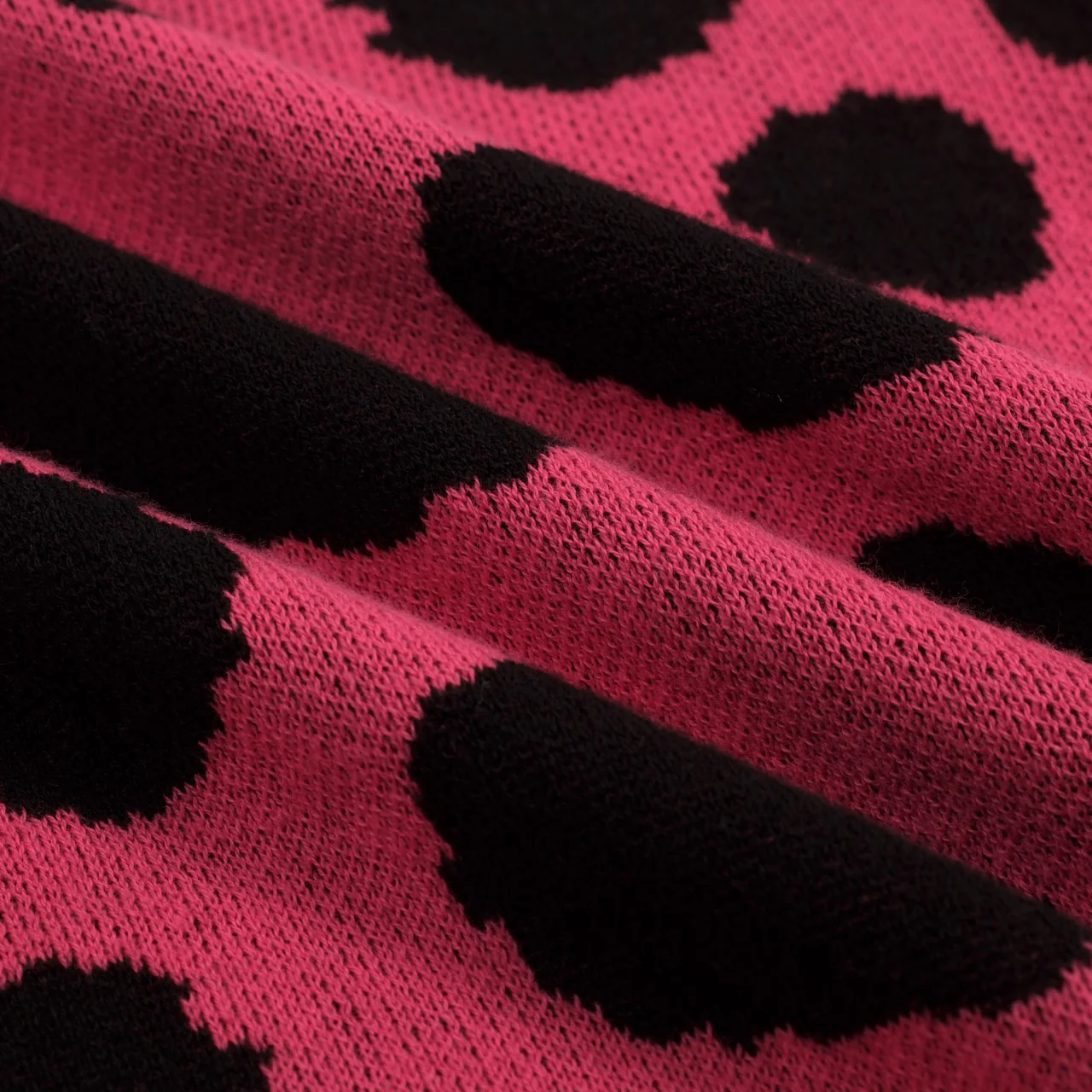 Women's Pink Retro Leopard Print Art Jacquard Knit T-Shirt - Image 2